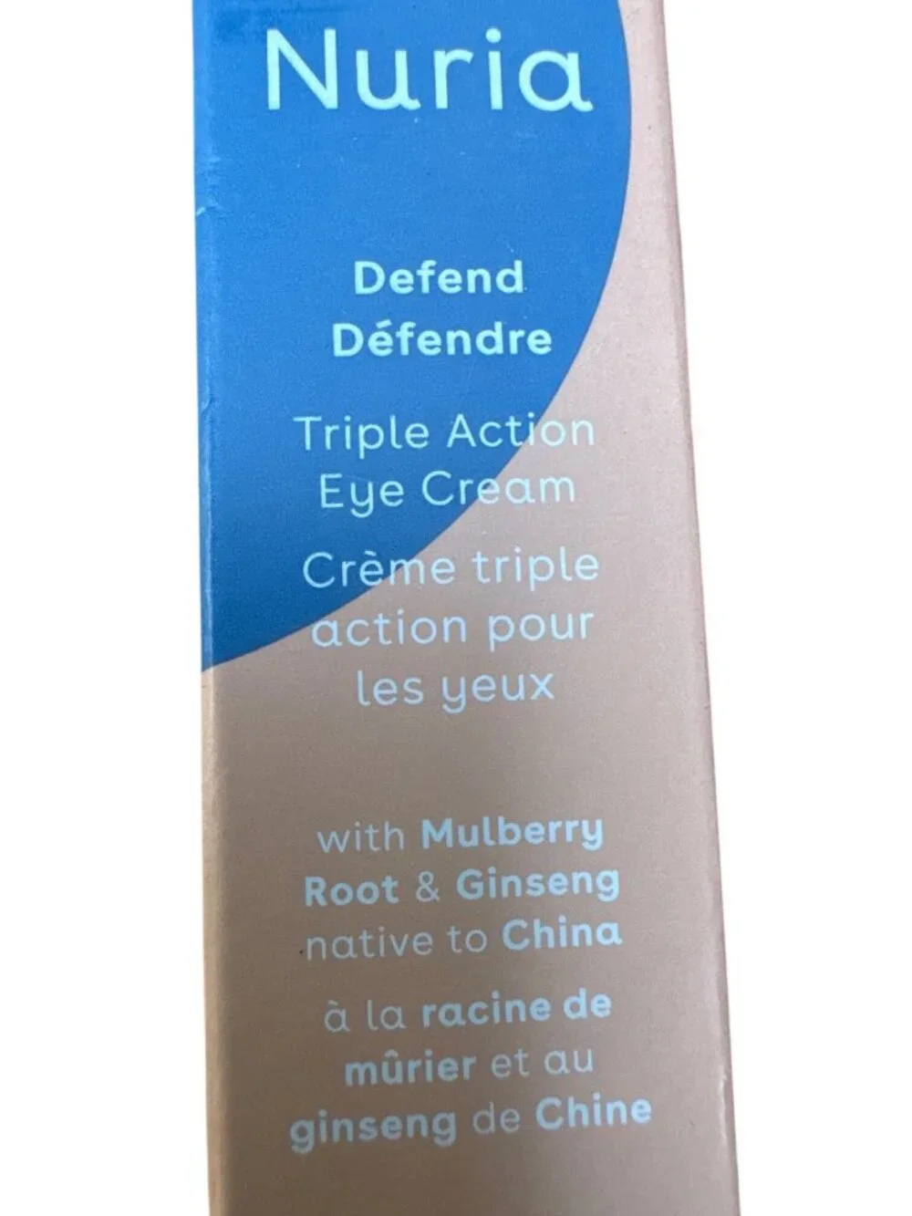 Nuria Defend Triple Action Eye Cream NWB .5 fl oz